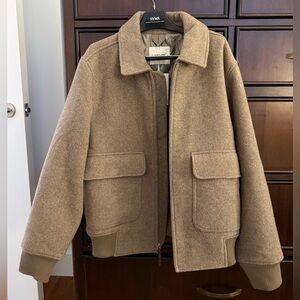 Everlane Men's Brown Wool Flight Jacket